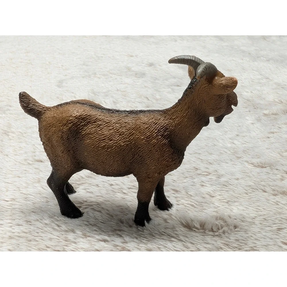 Schleich Retired Brown Dwarf Nanny Goat Farm Animal Figure 13269 Brown Black